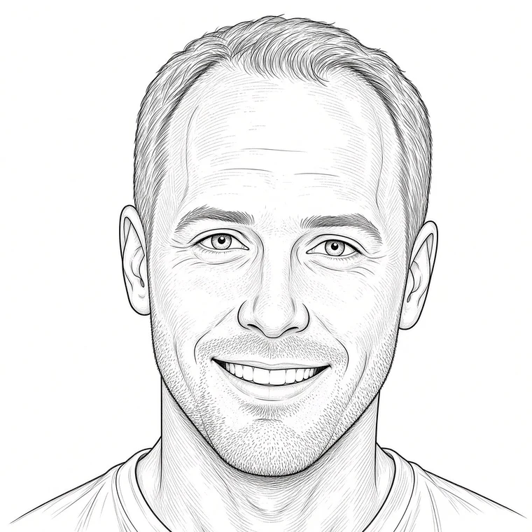 Line drawing of Grant Spencer.
